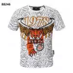 philipp plein t shirt homme tiger fly 1978 white